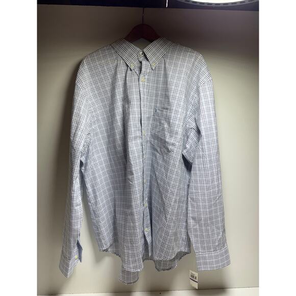 Izod Gingham Button Down Shirt Long Sleeve 2XLT Spring Easter Preppy - Picture 7 of 8